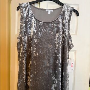 Abound Gray Velvet Sleeveless Top